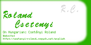 roland csetenyi business card